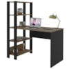 Mesa Escrivaninha 134X120 cm 3 Prateleiras Pinho Preto ARLY