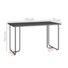 Mesa Escrivaninha 135 cm e Gaveteiro 4 Gavetas Grafite PP Milani Store