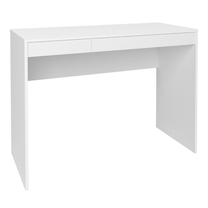Mesa Escrivaninha 2 Gavetas 101 cm Branco Artany