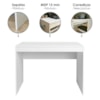 Mesa Escrivaninha 2 Gavetas 101 cm Branco Artany