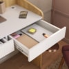 Mesa Escrivaninha 2 Gavetas 91 cm Olmo Branco Artany