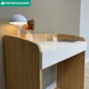Mesa Escrivaninha 2 Gavetas 91 cm Olmo Branco Artany