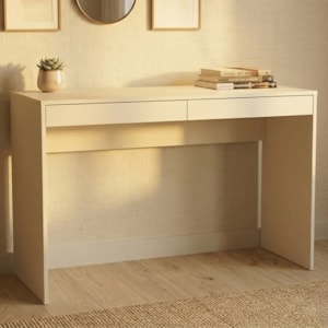Mesa Escrivaninha 2 Gavetas B35 120 cm Branco NOVAM