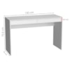 Mesa Escrivaninha 2 Gavetas B35 120 cm Branco NOVAM