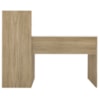 Mesa Escrivaninha 3 Prateleiras 111 cm Carvalho Branco ARLY