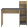 Mesa Escrivaninha 3 Prateleiras 111 cm Carvalho Grafite ARLY