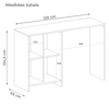 Mesa Escrivaninha 4 Nichos 110 cm TRIX Branco ARLY