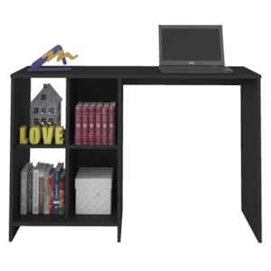 Mesa Escrivaninha 4 Nichos 110 cm TRIX Preto ARLY