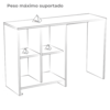 Mesa Escrivaninha 4 Nichos 110 cm TRIX Preto ARLY