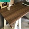Mesa Escrivaninha 5 Gavetas 2 Prateleiras 136 cm Nogal Branco Artany