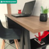 Mesa Escrivaninha 5 Gavetas 2 Prateleiras 136 cm Nogal Preto Artany