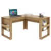 Mesa Escrivaninha Angular Para Escritorio ME4145 Amendoa Tecno Mobili