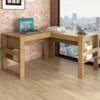Mesa Escrivaninha Angular Para Escritorio ME4145 Amendoa Tecno Mobili