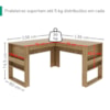Mesa Escrivaninha Angular Para Escritorio ME4145 Amendoa Tecno Mobili