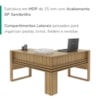 Mesa Escrivaninha Angular Para Escritorio ME4145 Amendoa Tecno Mobili