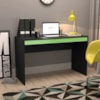 Mesa Escrivaninha B23 120 cm Preto Verde NOVAM