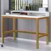 Mesa Escrivaninha California 110 cm Branco Nature Tebar