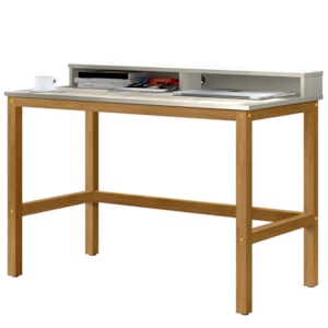 Mesa Escrivaninha California 110 cm Off White Nature Tebar