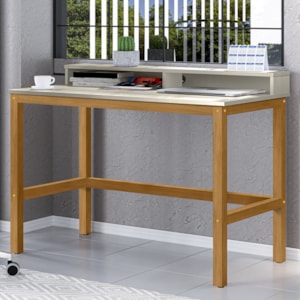Mesa Escrivaninha California 110 cm Off White Nature Tebar