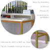 Mesa Escrivaninha California 110 cm Off White Nature Tebar