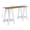 Mesa Escrivaninha Cavalete B61 135 cm Mell Branco NOVAM