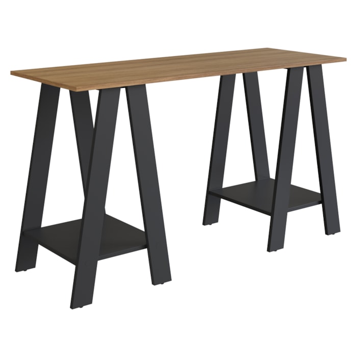 Mesa Escrivaninha Cavalete B61 135 cm Mell Preto NOVAM