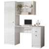 Mesa Escrivaninha Com Armario 162 cm Coimbra Branco Moval