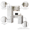 Mesa Escrivaninha Com Armario 162 cm Coimbra Branco Moval
