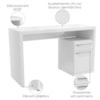 Mesa Escrivaninha Com Gaveteiro Urban 120 cm S970 Branco Kappesberg