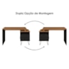 Mesa Escrivaninha Com Largura Ajustavel 2 Gavetas 1 Nicho 144 cm Freijo Preto Artany
