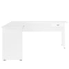 Mesa Escrivaninha De Canto 1 Gaveta 150X165 cm Branco ARLY