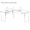 Mesa Escrivaninha De Canto 1 Gaveta 150X165 cm Branco ARLY