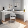 Mesa Escrivaninha De Canto 1 Gaveta 150X165 cm Branco ARLY