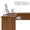 Mesa Escrivaninha De Canto 1 Gaveta 150X165 cm Cedro ARLY