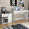 Mesa Escrivaninha e Armario Para Escritorio B32 Branco NOVAM