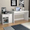 Mesa Escrivaninha e Armario Para Escritorio B32 Branco NOVAM