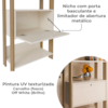 Mesa Escrivaninha E Estante Livreiro 1P Carvalho Off White ARLY
