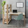 Mesa Escrivaninha E Estante Livreiro 1P Carvalho Off White ARLY