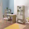 Mesa Escrivaninha E Estante Livreiro 1P Carvalho Off White ARLY