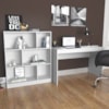 Mesa Escrivaninha e Estante Para Escritorio B28 Branco NOVAM