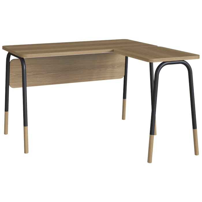 Mesa Escrivaninha Em L 120 cm 28002 Hanover Preto Artesano