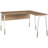 Mesa Escrivaninha Em L 136 cm 28001 Hanover Branco Artesano