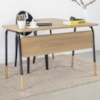 Mesa Escrivaninha Em L 136 cm 28001 Hanover Preto Artesano