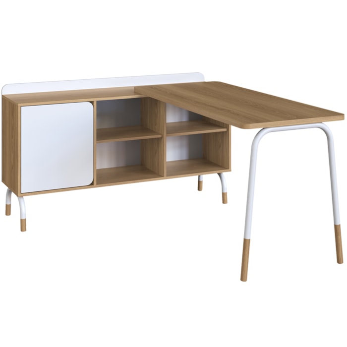 Mesa Escrivaninha Em L 28003 Hanover Branco Artesano