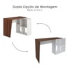 Mesa Escrivaninha Em L Versatil 4 Nichos 124X74 cm Ipe Branco Artany