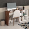 Mesa Escrivaninha Em L Versatil 4 Nichos 124X74 cm Ipe Branco Artany
