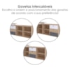 Mesa Escrivaninha Em L Versatil 4 Nichos 3 Gavetas 160X137 cm Carvalho Grafito Branco Artany