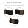 Mesa Escrivaninha Em L Versatil 4 Nichos 3 Gavetas 160X137 cm Ipe Preto Artany
