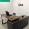 Mesa Escrivaninha Em L Versatil 4 Nichos 3 Gavetas 160X137 cm Ipe Preto Artany