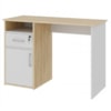 Mesa Escrivaninha Escritorio 1 Gaveta 1 Nicho 1 Porta 110 cm Carvalho Branco Artany
